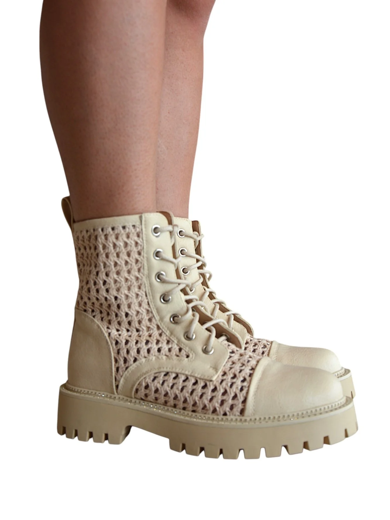 Anfibio estivo beige raffia - A9653BE - immagine 3