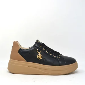 Sneaker nera fondo alto - 35501