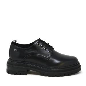 Francesina fondo carro pelle nero - 17160