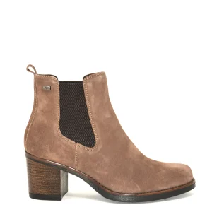 Polacchino elastico laterale camoscio tortora - 47630C