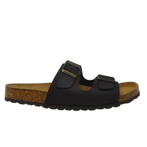 Ciabatta uomo doppia fibbia marrone - 10616TM