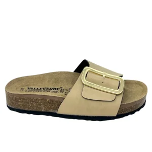 Ciabatta con fibbia tipo fussbett sabbia - VH31836