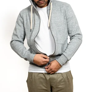 Felpa Uomo con cappuccio e zip Grigia