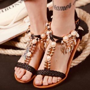 SANDALO CONCHIGLIA NERO