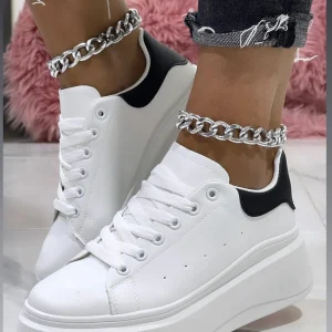 Scarpe da ginnastica Wendy Bianca Inserto Nero