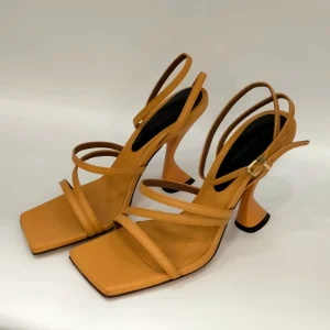 Sandali LONIGRO in pelle arancio