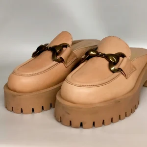 Sabot LONIGRO con carrarmato in pelle nude