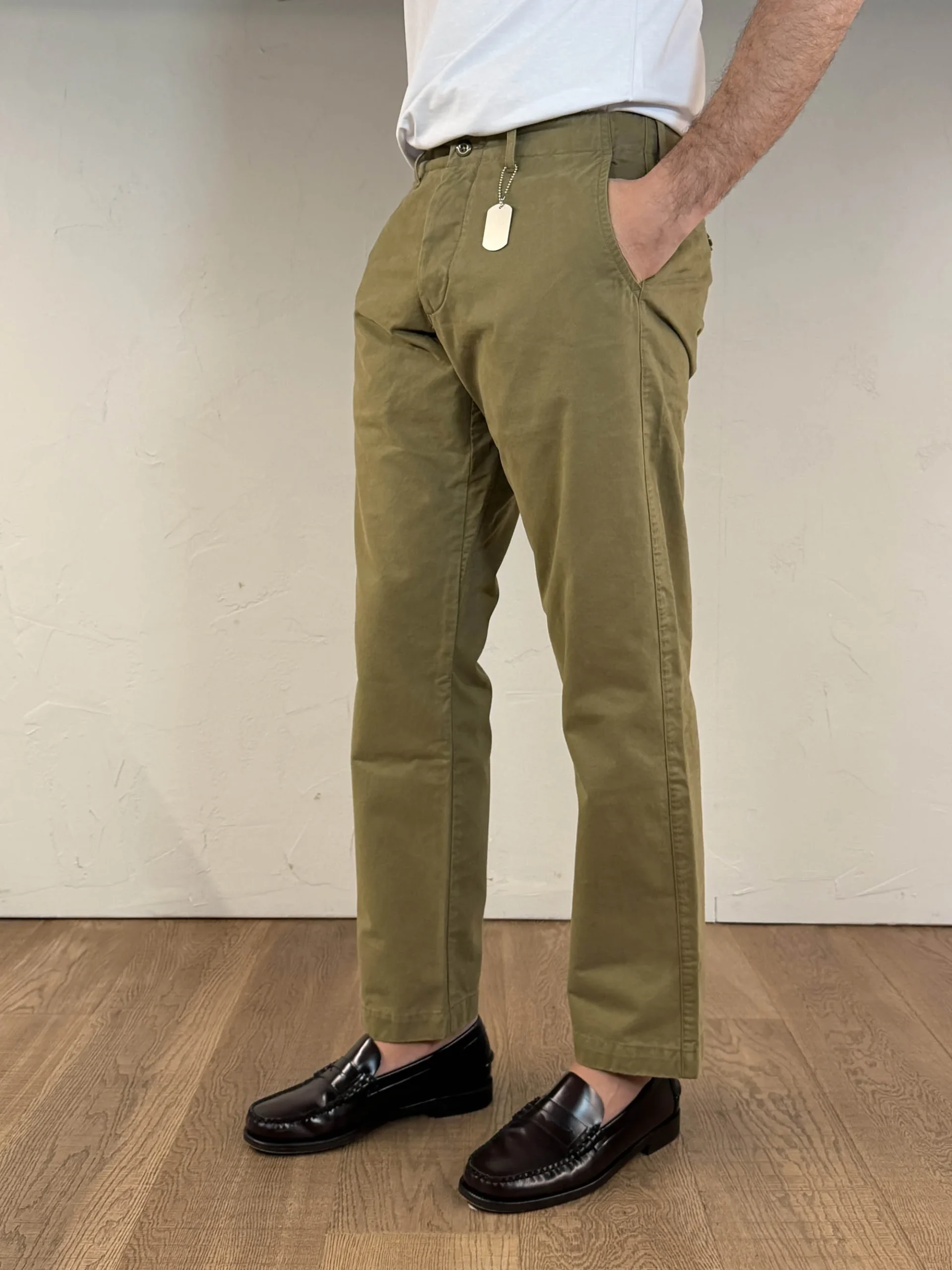 Pantalone officer chino army green - immagine 3