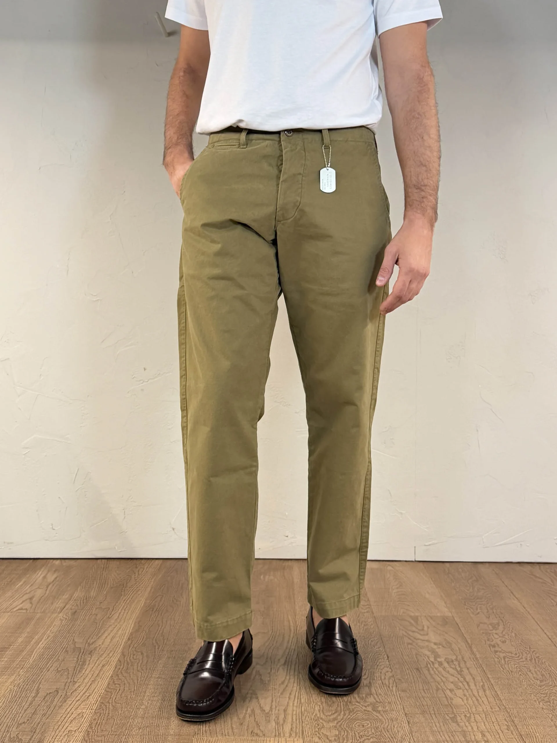 Pantalone officer chino army green - immagine 2