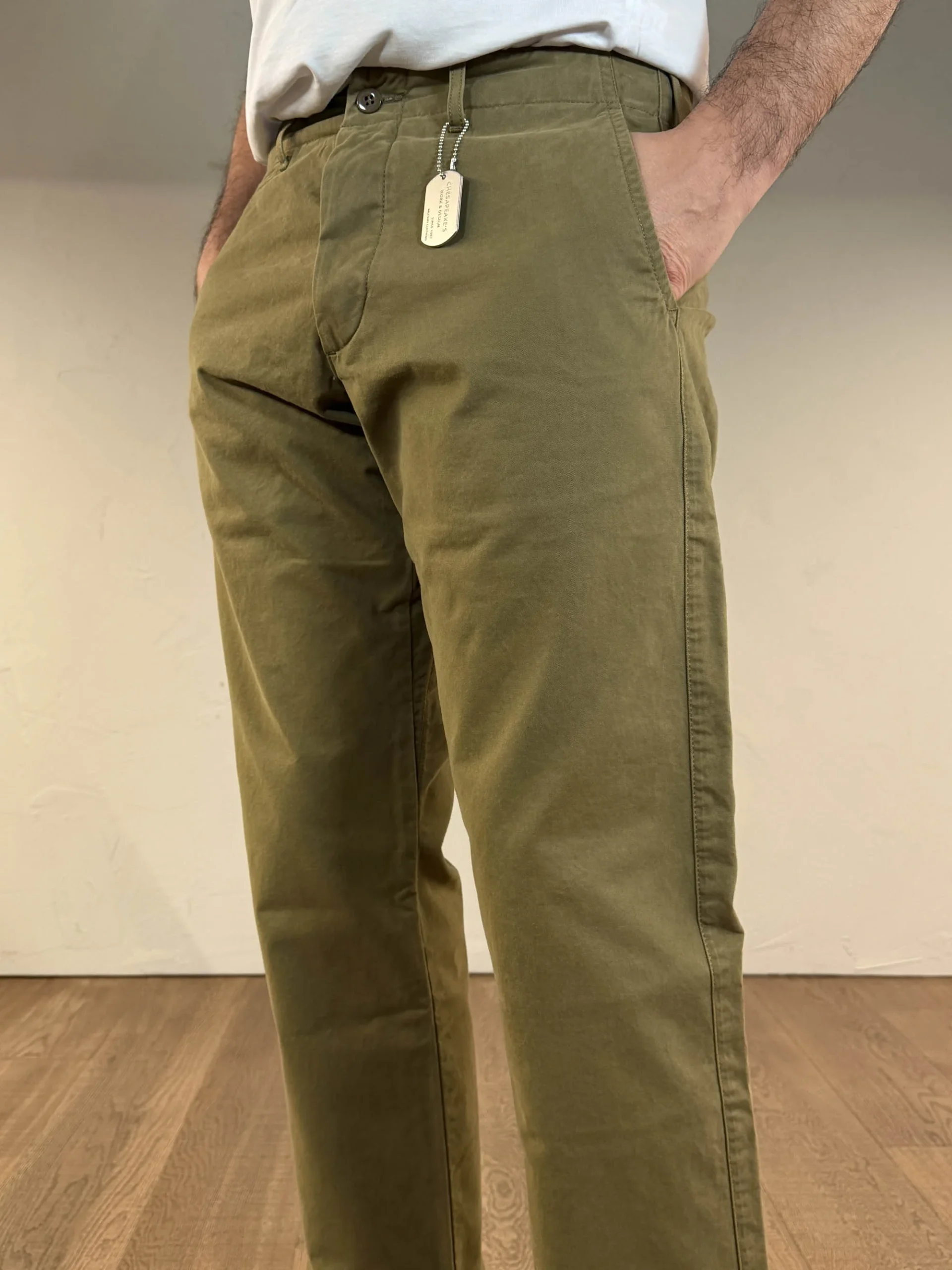 Pantalone officer chino army green - immagine 7