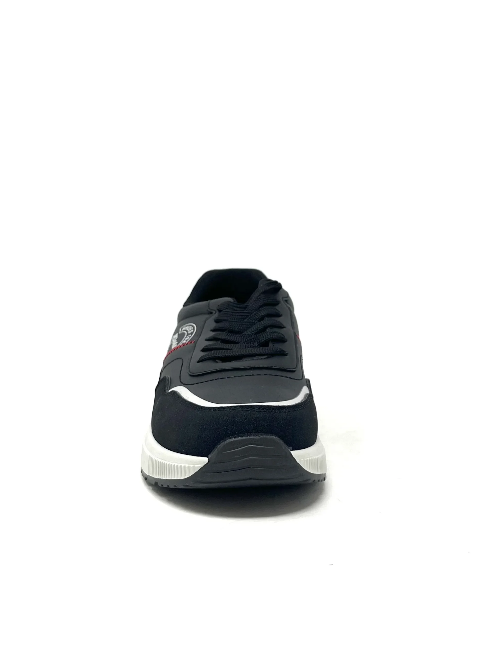 Sneaker con lacci ecopelle nera - 1989NE - immagine 3