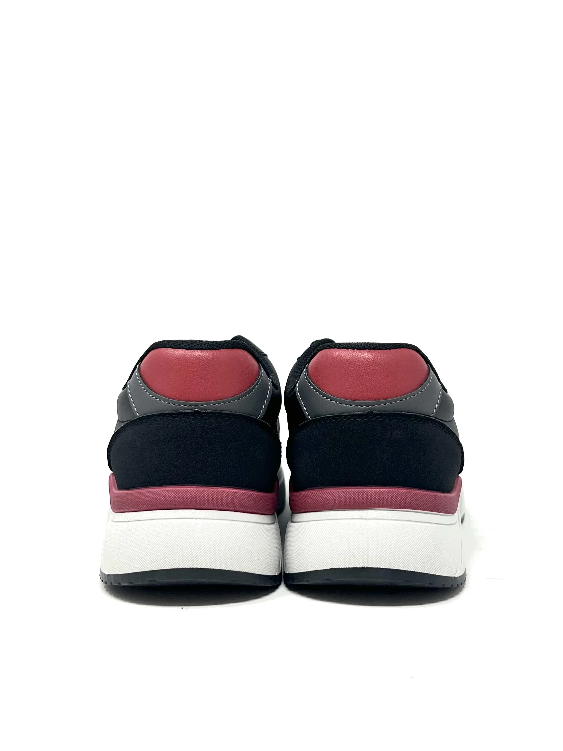 Sneaker con lacci ecopelle nera - 1989NE - immagine 5