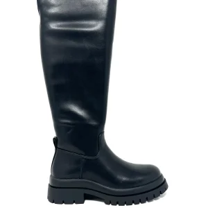 Stivale con gambale alto nero - GR598