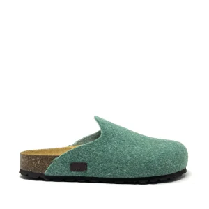 Ciabatta in panno verde - ALP1100