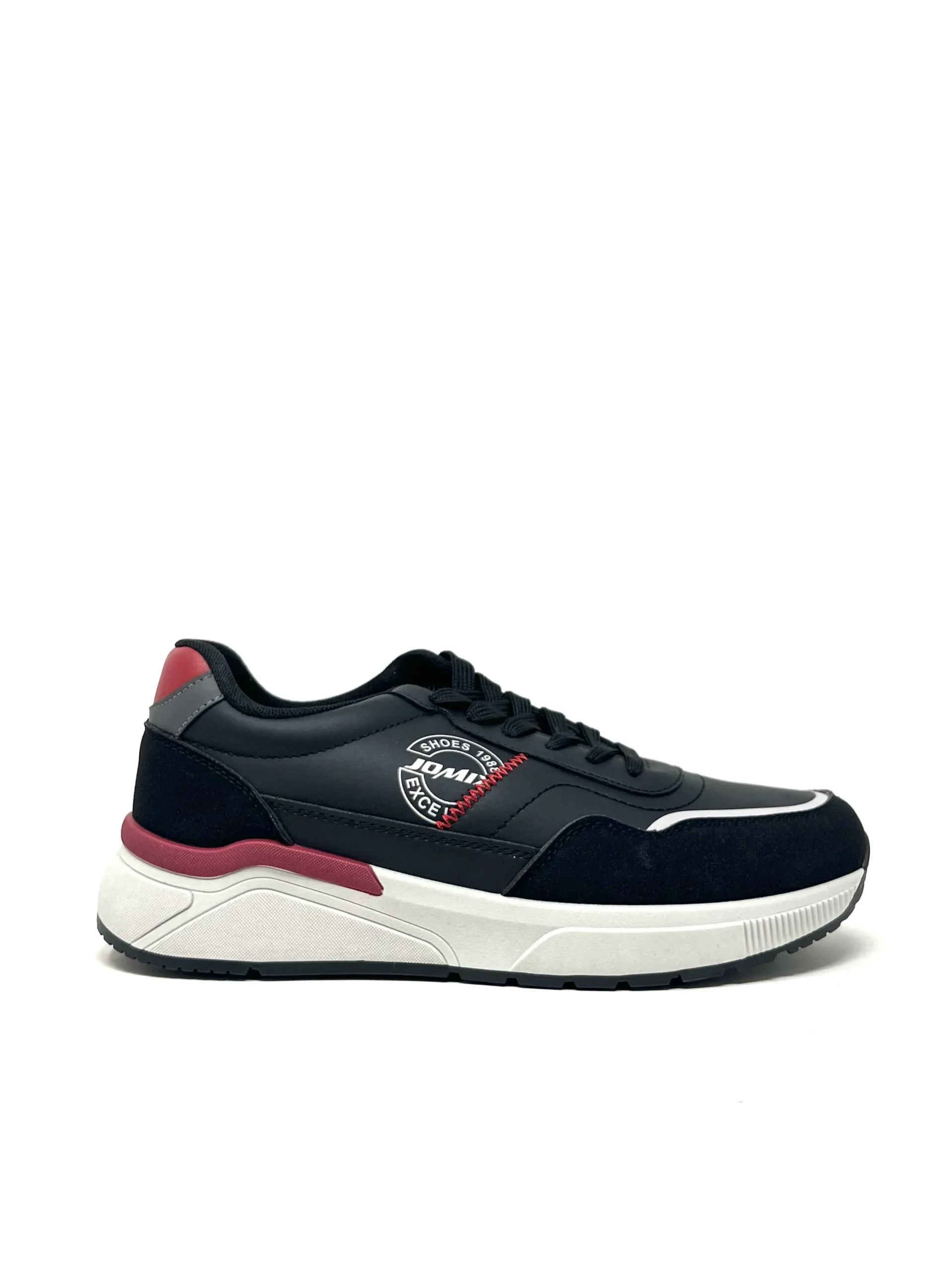 Sneaker con lacci ecopelle nera - 1989NE - immagine 2