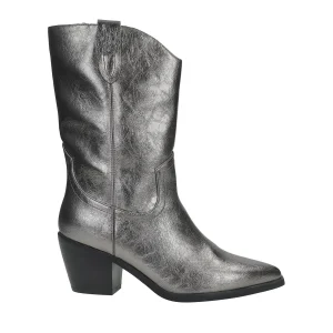 Texani 3/4 tacco medio laminato silver -215323