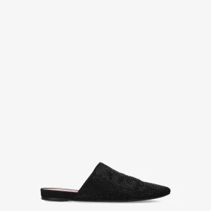 Black suede loafers