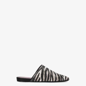 Printed leather sabot