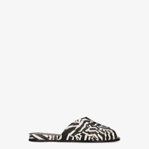 Printed leather sandals