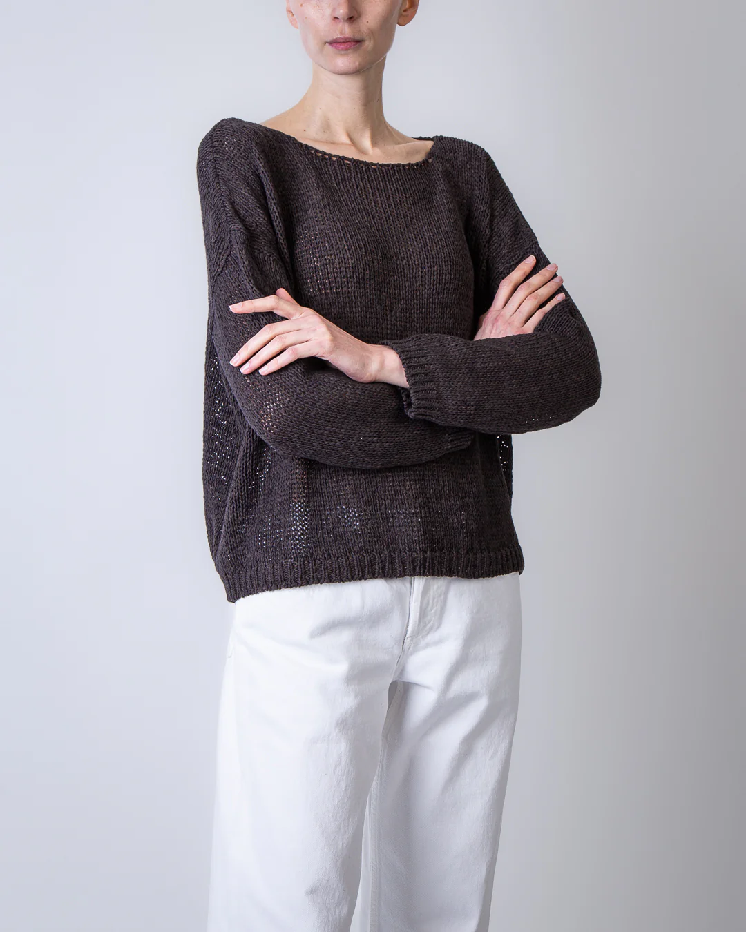 Roberto Collina maglia F41006 08 marrone - immagine 2