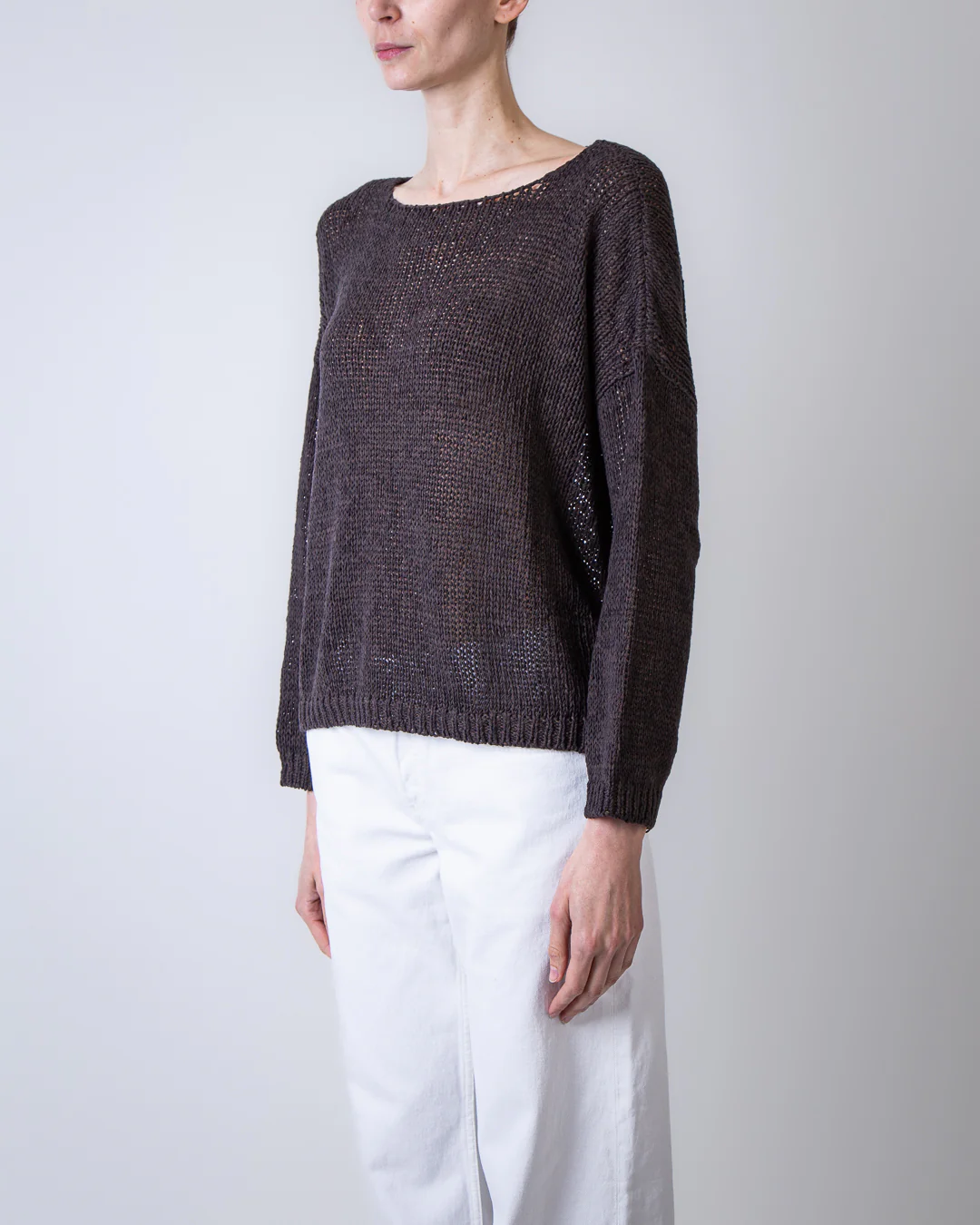 Roberto Collina maglia F41006 08 marrone - immagine 5