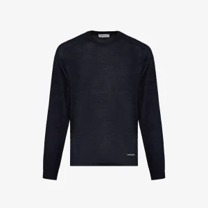 Wool and silk crew neck sweater