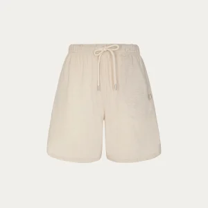 Pantaloncini larghi donna in elegante beige
