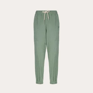 Pantaloni con profilo donna verde salvia