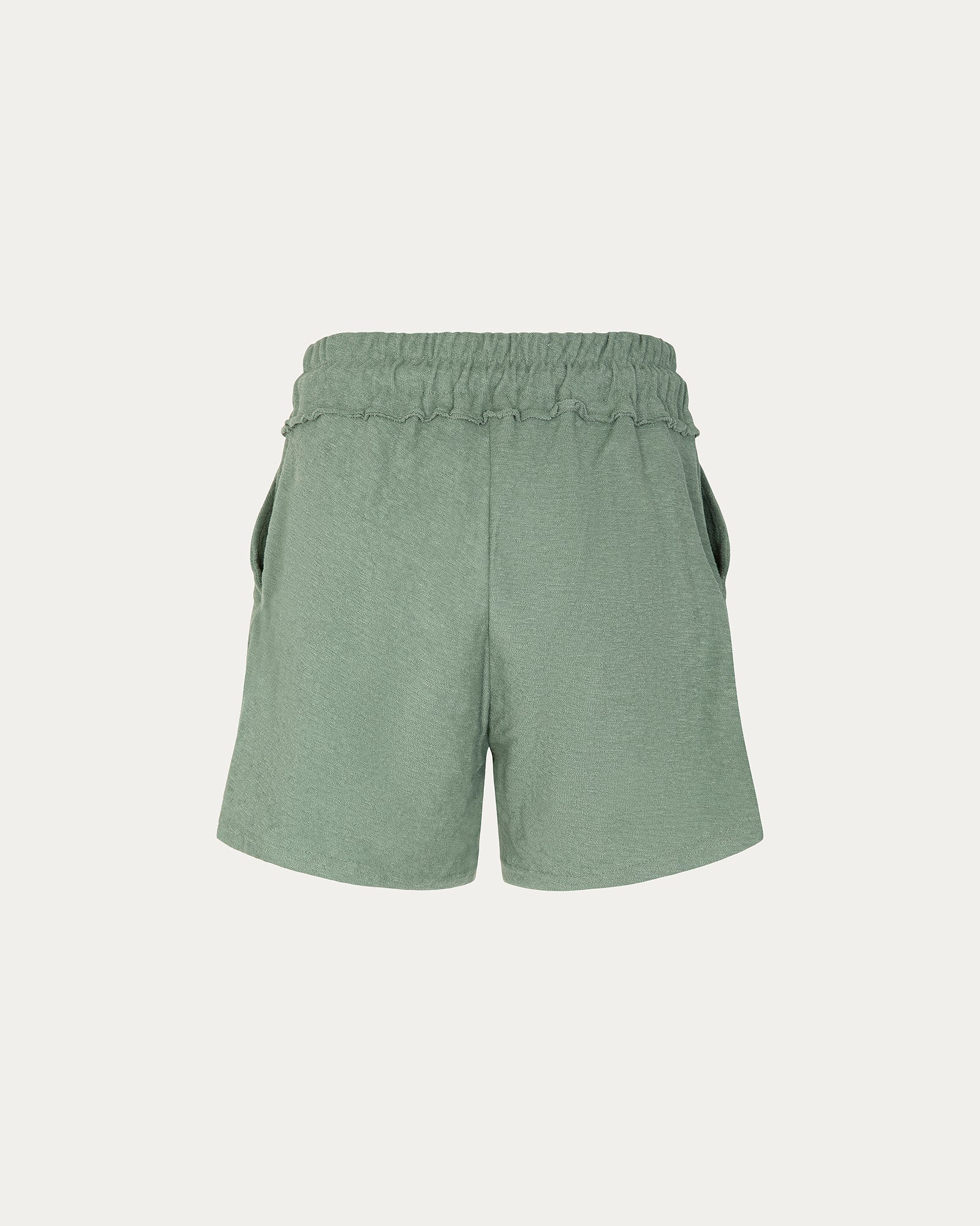 Pantaloncini larghi donna verde salvia - immagine 3
