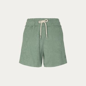 Pantaloncini larghi donna verde salvia