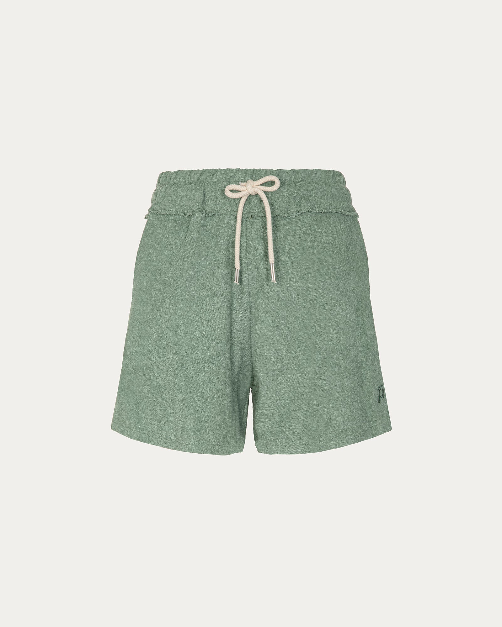 Pantaloncini larghi donna verde salvia - immagine 2
