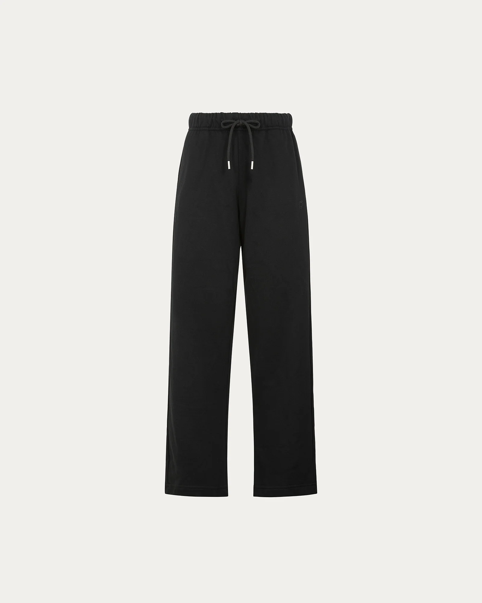 Pantalone a palazzo nero con elastico in vita