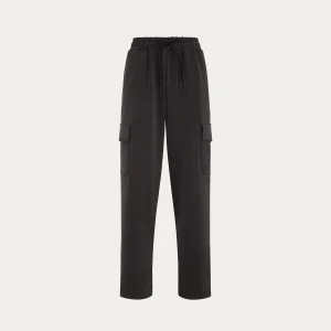 Pantaloni cargo con elastico in vita donna neri
