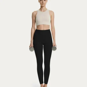 Leggings donna neri a vita alta