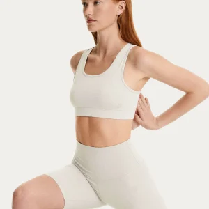 Top Sportivo con scollo ampio donna beige