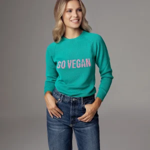Maglione go vegan in cotone organico verde vegano sostenibile