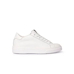Sneaker in Pelle Bianca con Suola Bianca – Bianco
