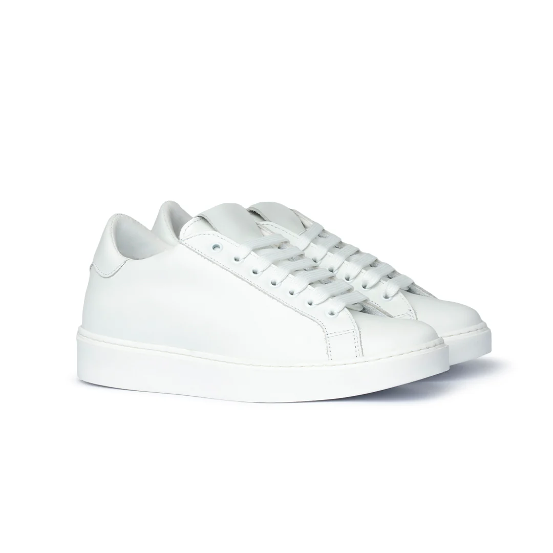 Sneaker in pelle bianca Uomo - immagine 4