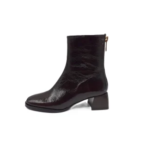 Stivaletto Vanessa 14 Vernice Mogano