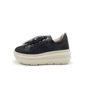 Sneakers Veronica Rafia Black