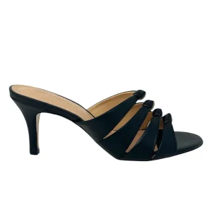 Sandalo a fasce tacco 7 cm nero - 47024SA
