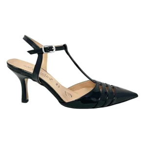 Decollete' t-bar T7 vernice nero - 6423NER