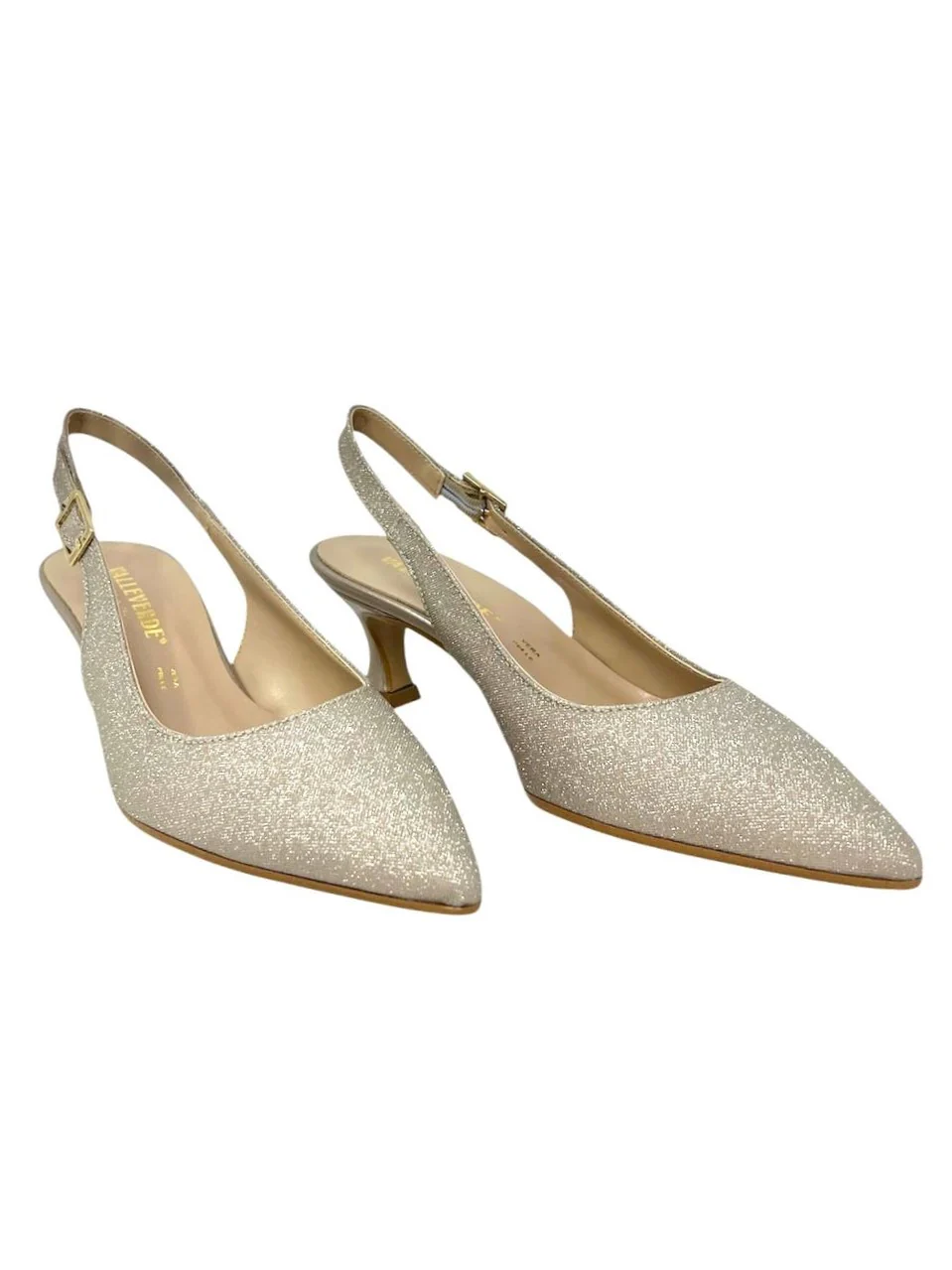 Slingback platino glitter - 19040C - immagine 3