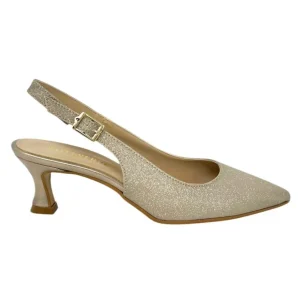 Slingback platino glitter - 19040C