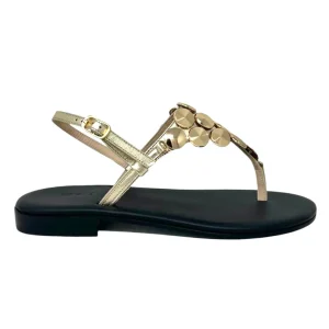 Sandalo infradito borchie oro - MP3525