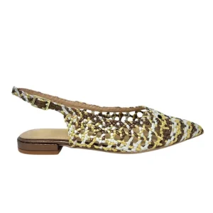 Ballerina slingback bassa intrecci bronzo - C0403P