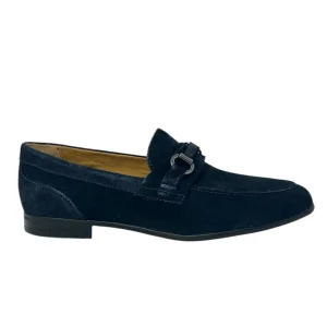 Mocassino uomo in camoscio blu - U55361Z