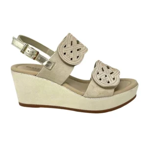 Sandalo donna fascia color visone - 32210