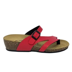 Infradito zeppa bassa rosso - GS1206