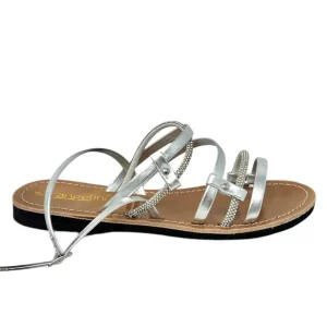 Sandalo mignon strass fascia argento strass - 3275A